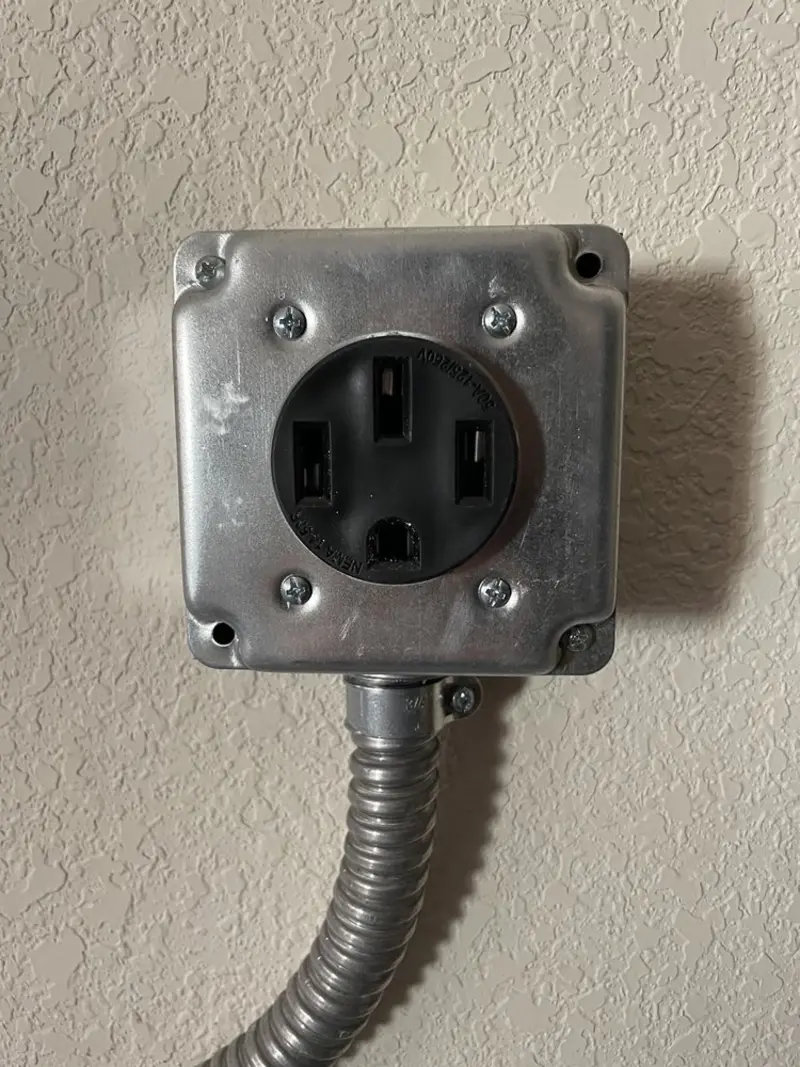 NEMA 14-50 outlet installed for Smart Home Electrical in Dwight